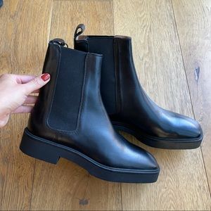 Zara square toe ankle Chelsea boots